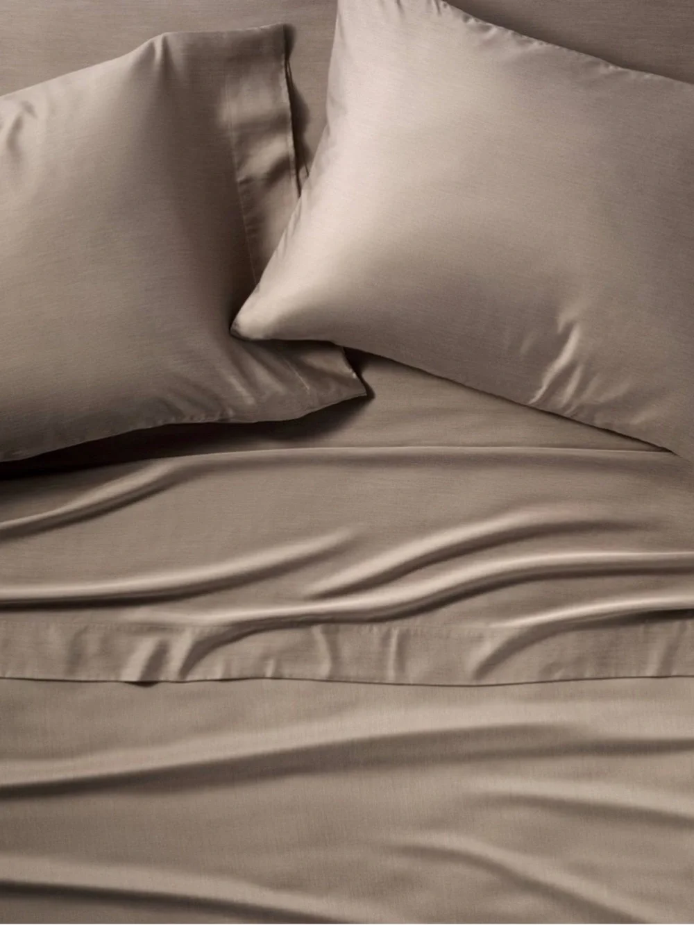 Casaluna Blissful Rayon from Bamboo Sheet Set Queen Fig Brown NWT
